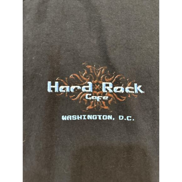 Hard Rock Cafe TShirt Mens LG Black Washington DC Guitar Graphic Back Hit VTG 90 - Picture 3 of 8